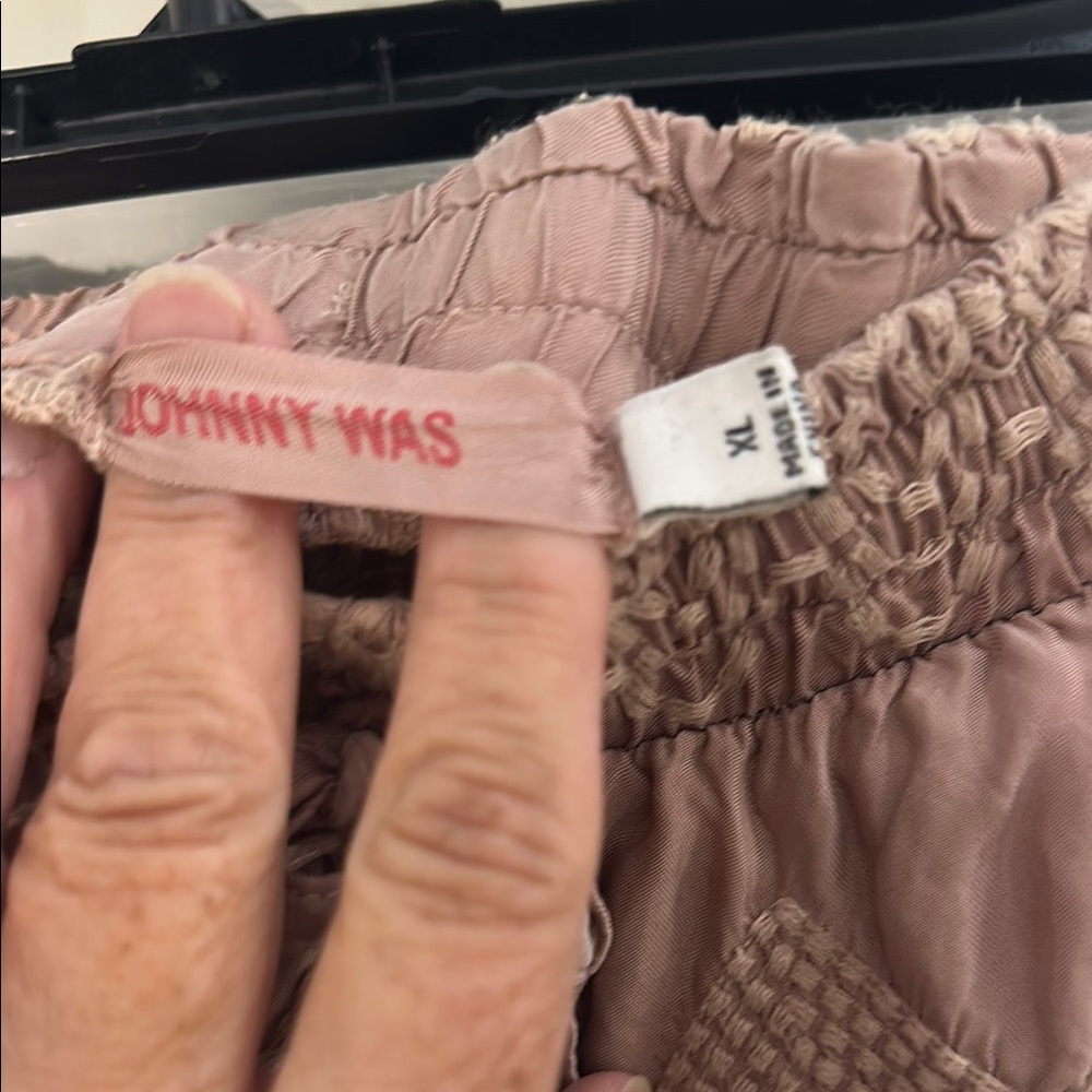 Johnny Was Pink Joggers with Elastic Waistband